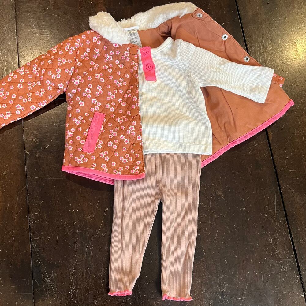 Nicole Miller Baby Girl 3 - 6 months Outfit 3-piece set